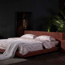 H801藤床 藤编床 藤艺床 酒店藤床工程 东南亚 1.8M双人床 新款 1800mm*2000mm