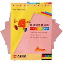 天章 (TANGO) 金彩天章A4 粉红色彩色复印纸 80g 100张/包 单包装