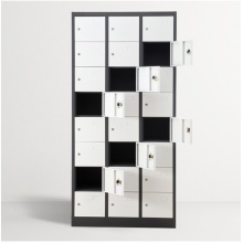 更衣柜铁皮柜学校工厂宿舍员工储物柜存包柜员工衣物柜碗柜更衣箱带锁 二十四门鞋柜