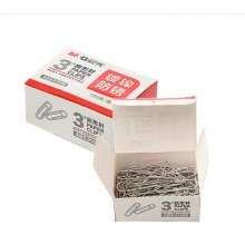  晨光(M&G)文具3#镀镍防锈盒装回形针 金属曲别针 办公用品 100枚/罐ABS91696