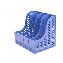 晨光(M&G)睿智系列蓝色四联办公文件框 稳固型文件架文件筐 资料整理收纳文件栏 单个装ADMN4007