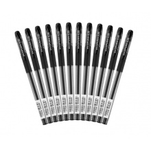 晨光(M&G)文具0.38mm黑色中性笔 全针管签字笔 水晶系列水笔 12支/盒AGP63201