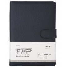 晨光(M&G)文具黑色18K/100页活页笔记本 会议记录本按扣皮面本 普惠型商务记事本子 单本装APYF4T74