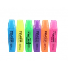  晨光(M&G)文具6色半透明单头荧光笔 办公学生通用重点标记笔 赛美系列迷你手账手绘记号笔 6支/盒AHM21504
