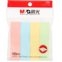 晨光(M&G)文具100页4色便利贴 粘性标签贴姓名贴 记事留言贴优事贴便签本子 4条装YS-13