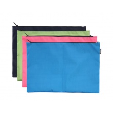 晨光(M&G)文具A4防水单层拉链袋 办公布面文件袋资料袋 睿智系列资料整理收纳袋 4个装(4色混装)ADMN4172