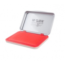 晨光(M&G)文具红色财务专用秒干印台 120*80mm方形金属印泥印台 单个装AYZ97517